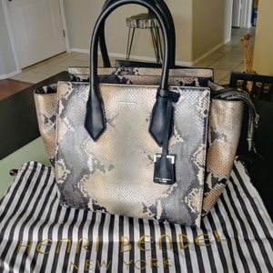 New Henri Bendel New York Snake Skin Handbag